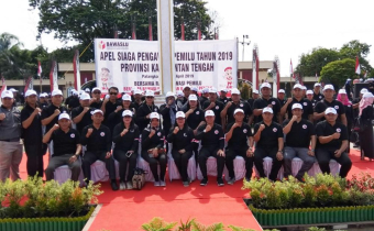 Bawaslu Pulang Pisau Ikut Berpartisipasi Dalam Apel Siaga Pengawas Pemilu Tahun 2019