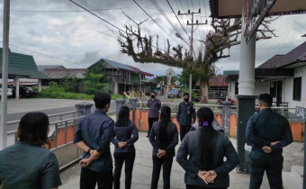 Apel Awal Pagi Pada awal Bulan 07 Juni 2021 dihalamana Kantor Bawaslu Kabupaten Pulang Pisau