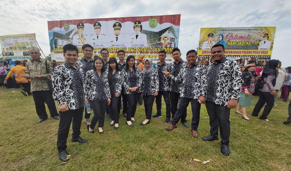 Bawaslu Pulang Pisau Mengikuti Upacara Hari jadi Pulang Pisau Ke 17