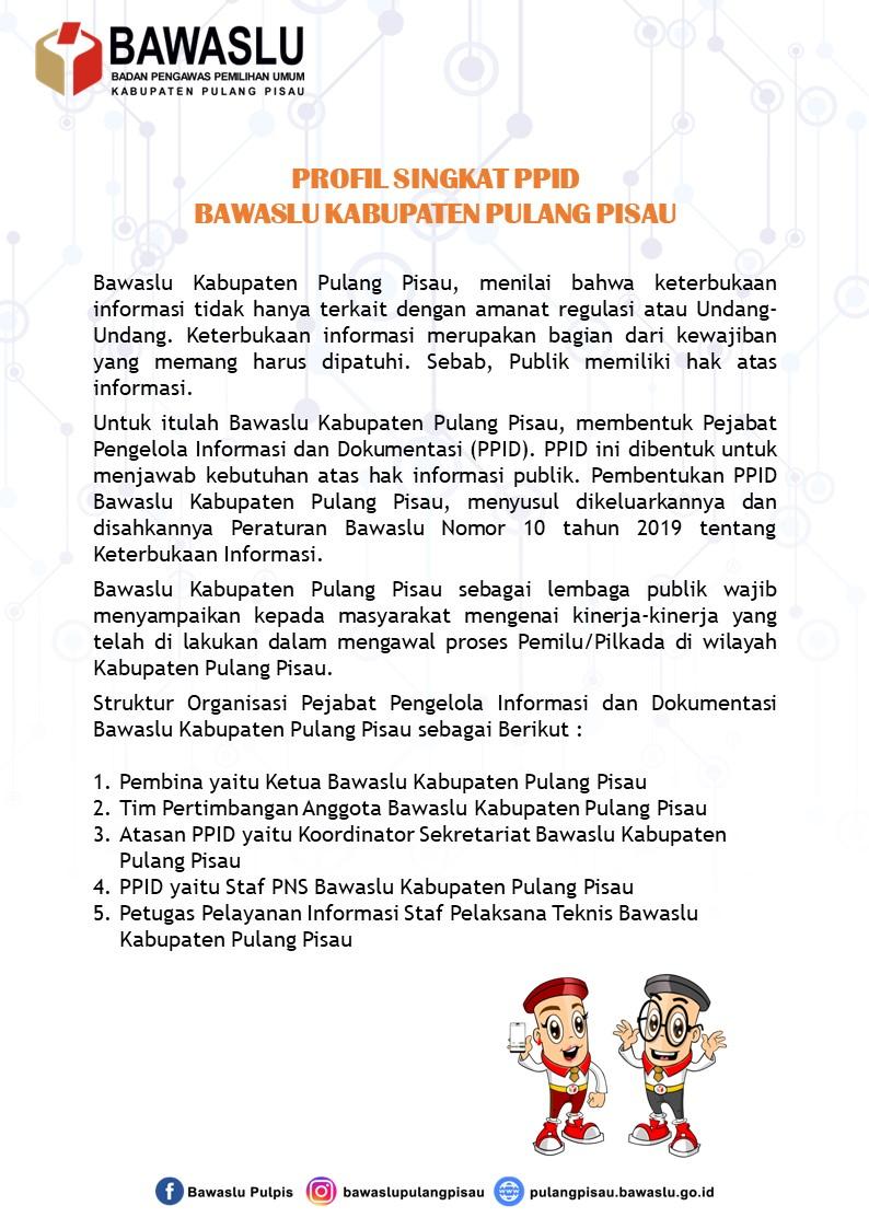 Profil Singkat PPID Bawaslu Kabupaten Pulang Pisau