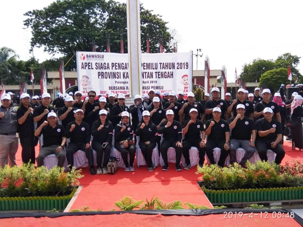 Bawaslu Pulang Pisau Ikut Berpartisipasi Dalam Apel Siaga Pengawas Pemilu Tahun 2019