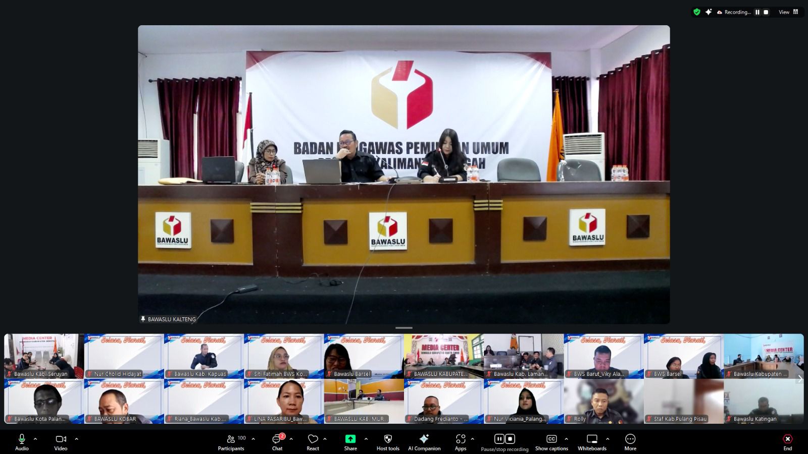 Dokumentasi Bawaslu Provinsi Kalimantan Tengah