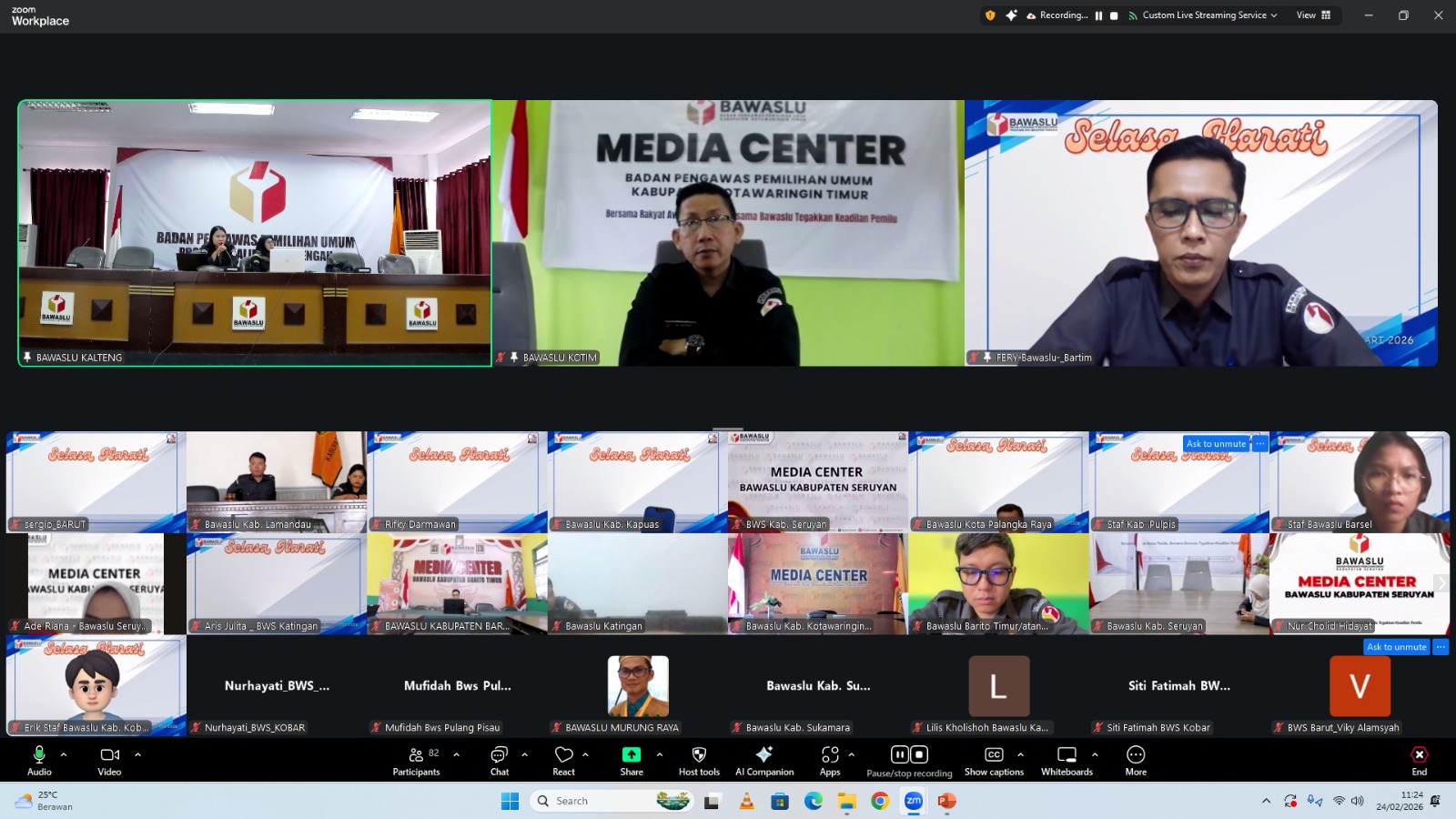 Dokumentasi Bawaslu Provinsi Kalimantan Tengah