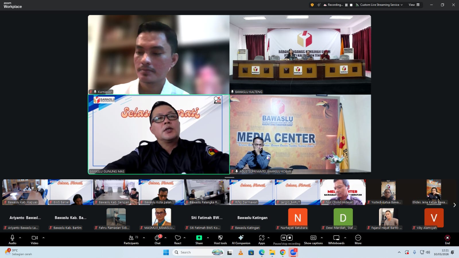 Dokumentasi Bawaslu Provinsi Kalimantan Tengah