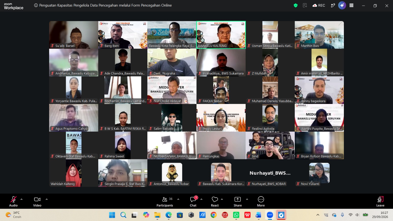 Dokumentasi Bawaslu Pulang Pisau