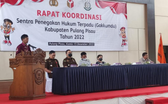 BAWASLU KABUPATEN PULANG PISAU GELAR RAPAT KOORDINASI SENTRA GAKKUMDU TAHUN 2022