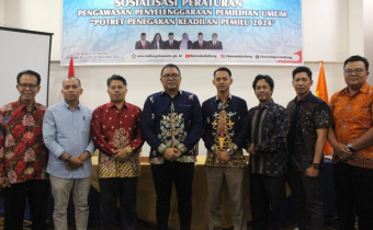 BAWASLU KABUPATEN PULANG PISAU HADIRI KEGIATAN SOSIALISASI PERATURAN PENGAWASAN PENYELENGGARAAN PEMILIHAN UMUM